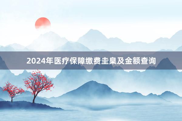 2024年医疗保障缴费圭臬及金额查询